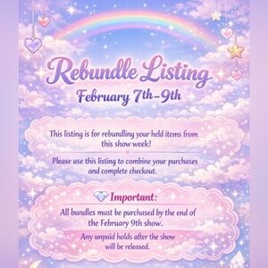 Rebundle order for @jenisalady